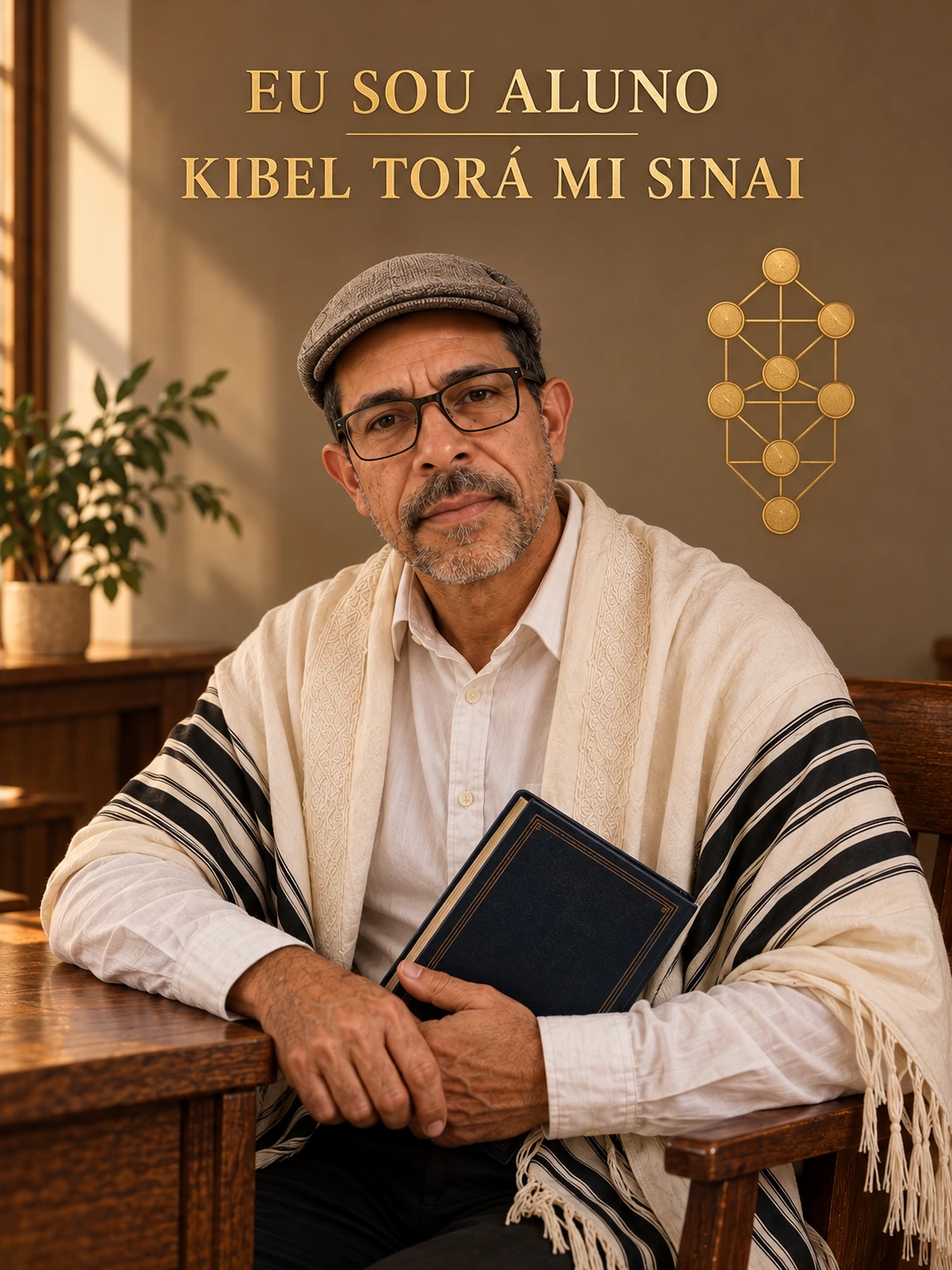 Arte de apresentação de Aluno da Kibel Torá Mi Sinai, da escola Kibel Torá Mi Sinai