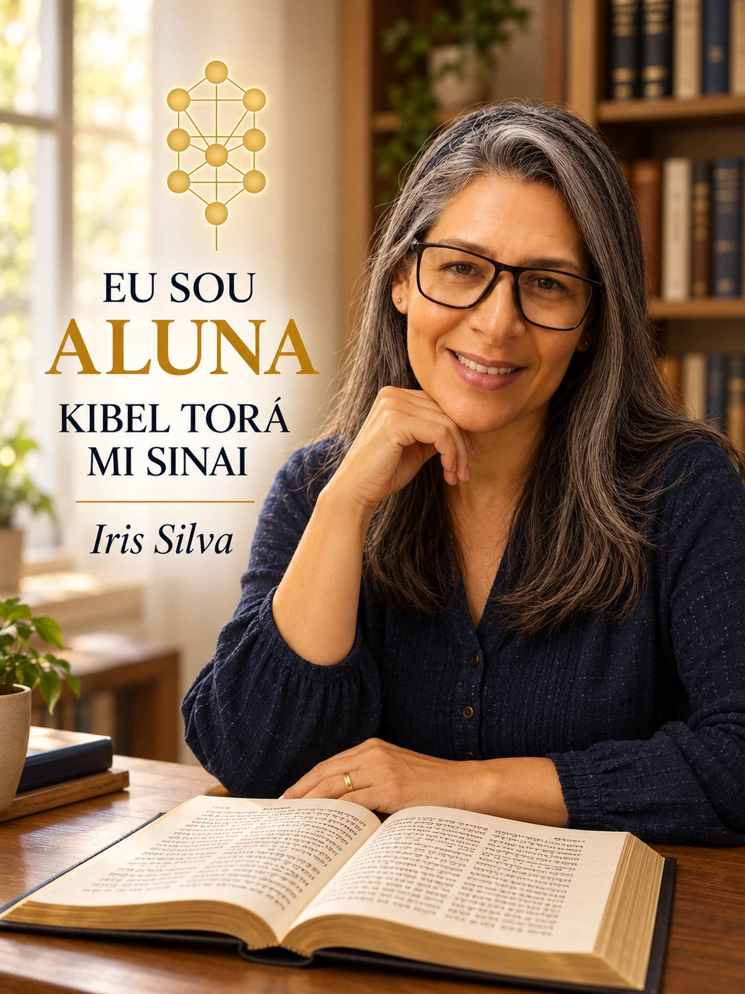 Arte de apresentação de Iris Silva, da escola Kibel Torá Mi Sinai