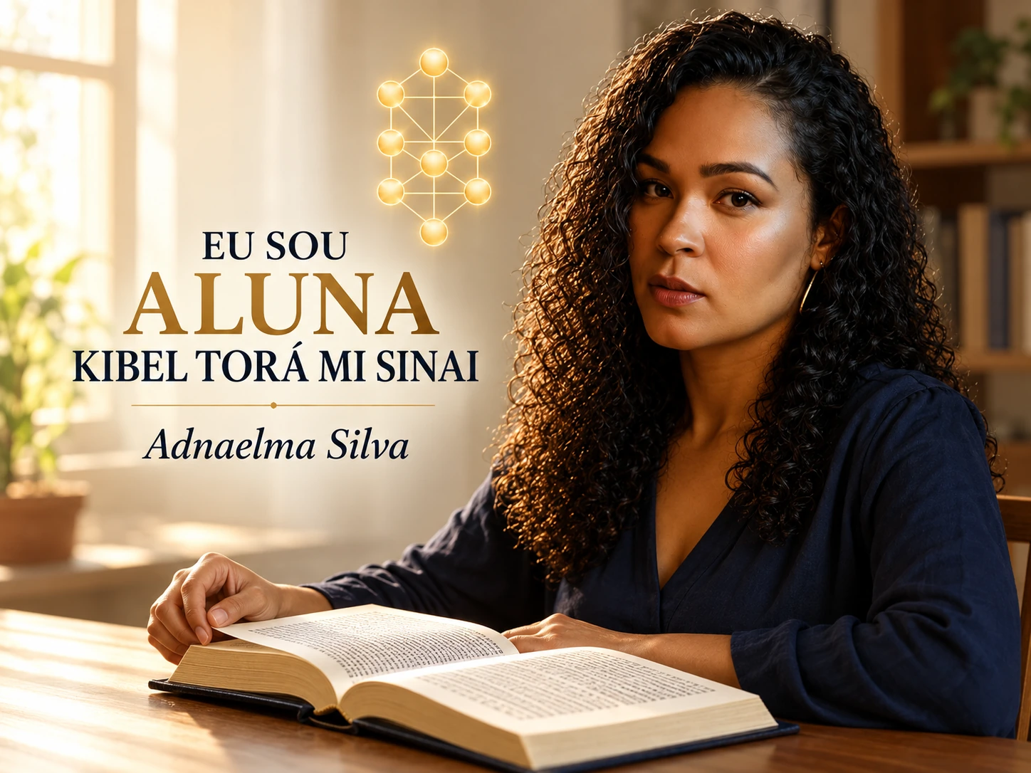 Arte de apresentação de Adnaelma Silva, da escola Kibel Torá Mi Sinai